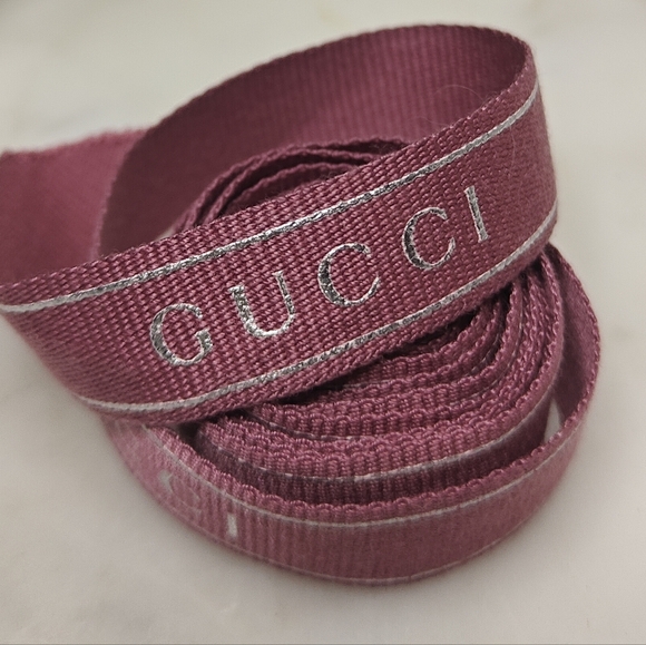Gucci Mauve Pink & Silver 70" Ribbon - Picture 4 of 4